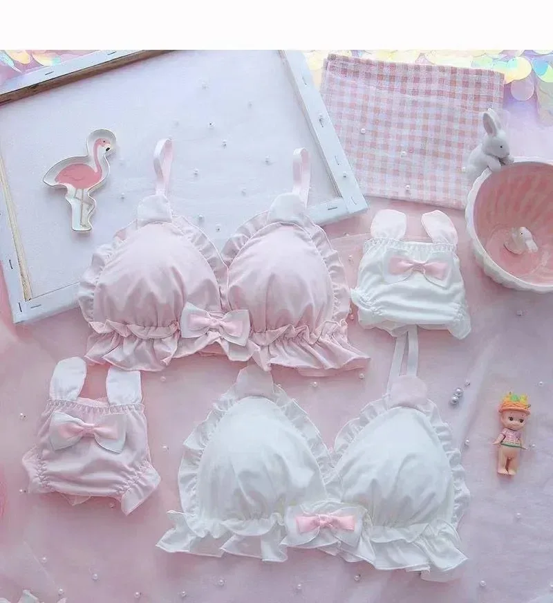 Mädchen Bh Set Mit Hasenohren Design Und Baumwolle Für Teenager_voghion.com