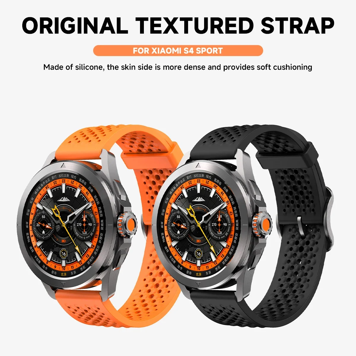 20mm Breathe Silicone Strap for Huawei GT4 46mm GT3 4Pro Bracelet for Xiaomi Watch S4 Sport Wristband for Samsung Gear S3 Band
