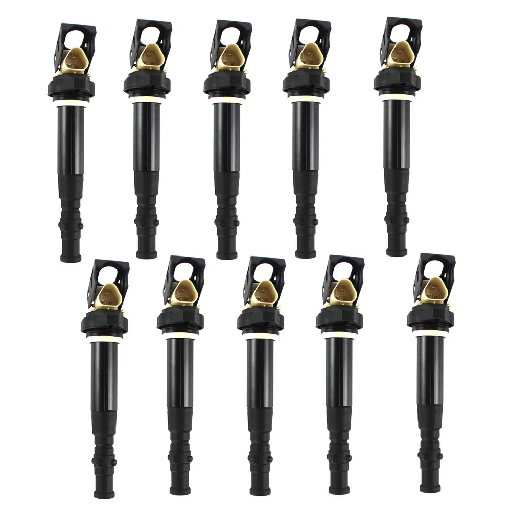 

10PCS 12137835108 12137841556 for 2006-2010 BMW M5 M6 5.0L V10 E60 E63 E64 Ignition Coil C1643 UF-572 52-2055 IC652 5C1700