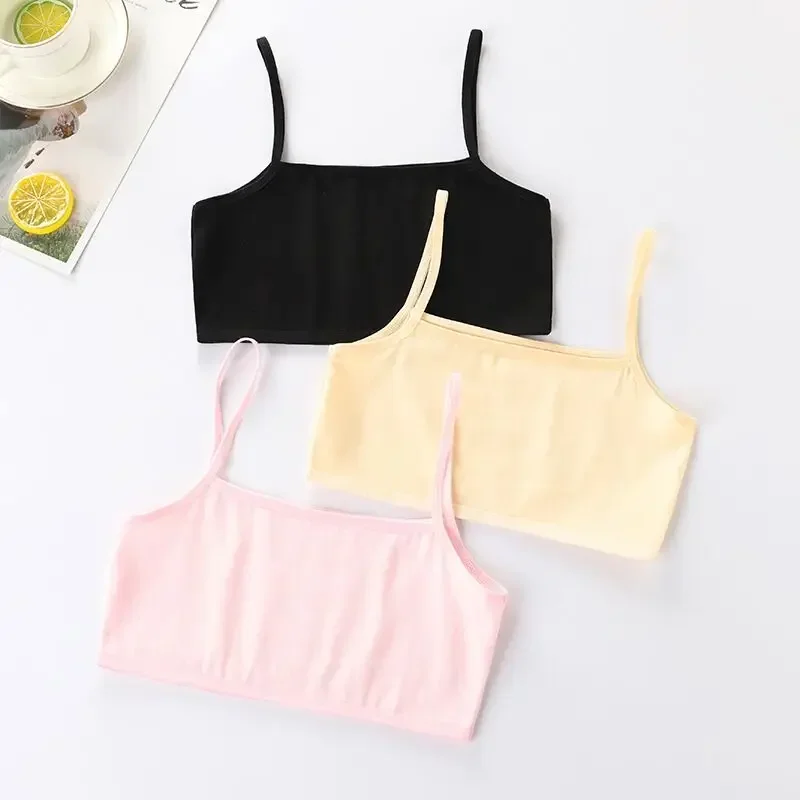 kids underwear 4pcs Baby Girls Solid Color Underwear Sport Wireless Small Training Puberty Bras Bra Undergarment Clothes