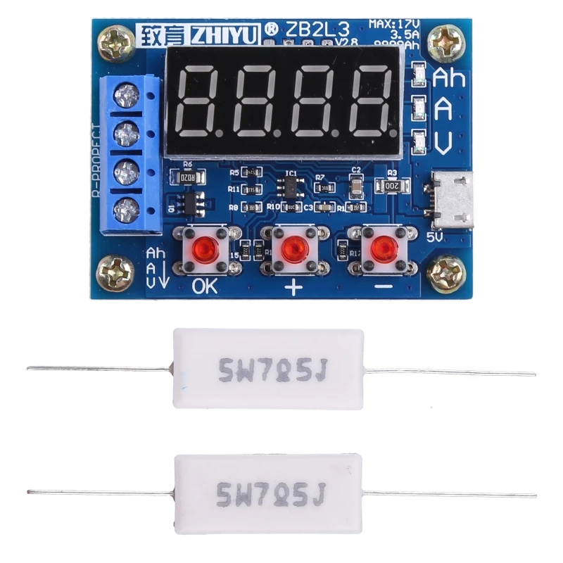 ZB2L3 Li-ion Lithium Lead-acid Battery Capacity Meter Discharge Tester Analyzer