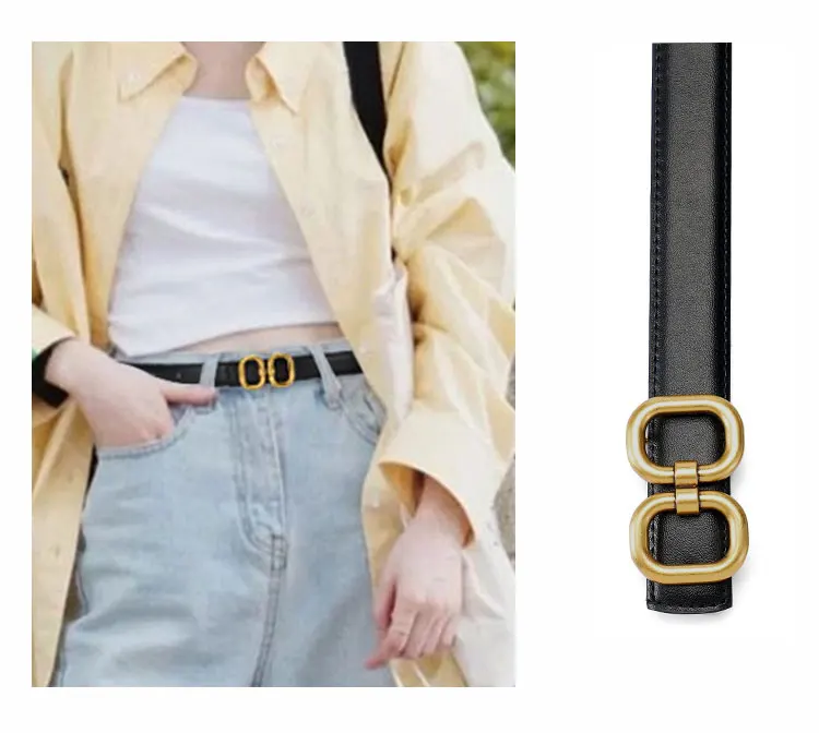 Sommerlicher brauner Gürtel mit fein passender Westernhose, einfacher und wechselbarer Gürtel 2025, neue Modedekoration – Detail 9