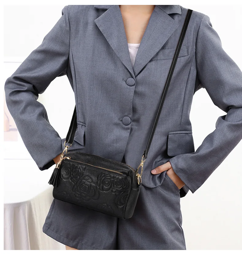 2026 Damen-Umhängetasche im koreanischen Stil aus weichem Leder, lässige, modische, trendige Tasche, elegante Handtasche – Detail 2