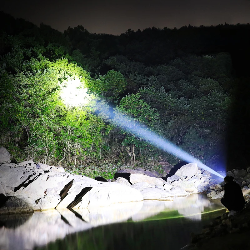 400000LM Headlamp Super Bright LED Headlamp USB Rechargeable Head Torch Built-in Battery 18650 Flashlight Outdoor Portable Light