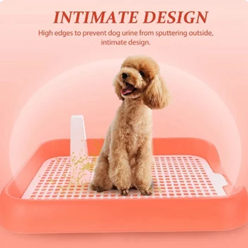 FLYY - Vassoio igienico per cani da interno in rete, toilette per addestramento cani, toilette per cuccioli, toilette per cani antiscivolo, addestramento in rete
