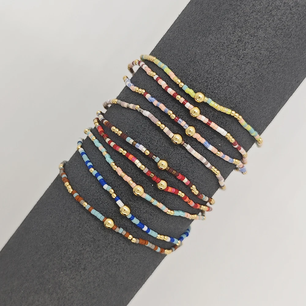 CCGOOD Buntes Miyuki-Perlen-Armband, Boho, zierliche Perlen, kleine Armbänder für Frauen, Sommer, Strand, Pulseras, minimalistischer Schmuck