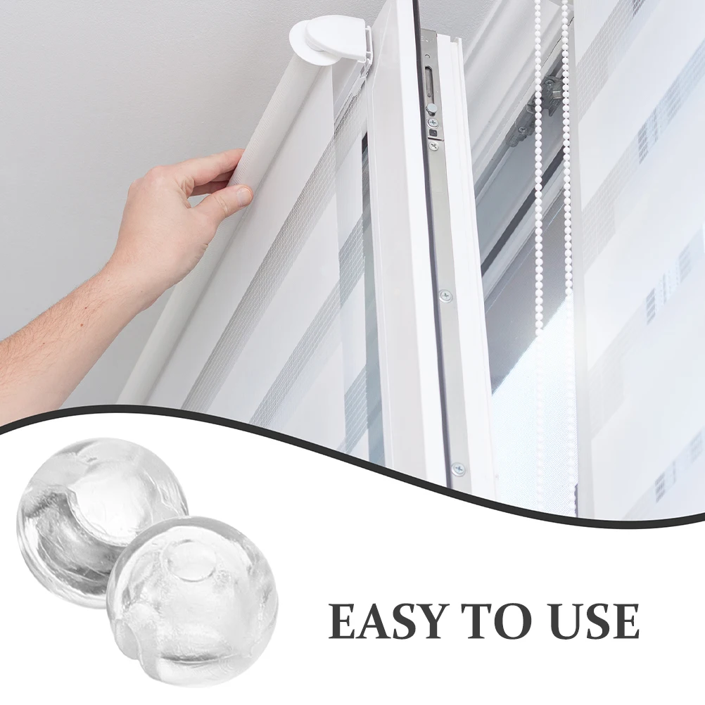 25pcs Roller Shades Bead Chain Crimp Stop Clear Beaded Chain Stop Blind Control Ball Stoppers Blinds Bead Accessories