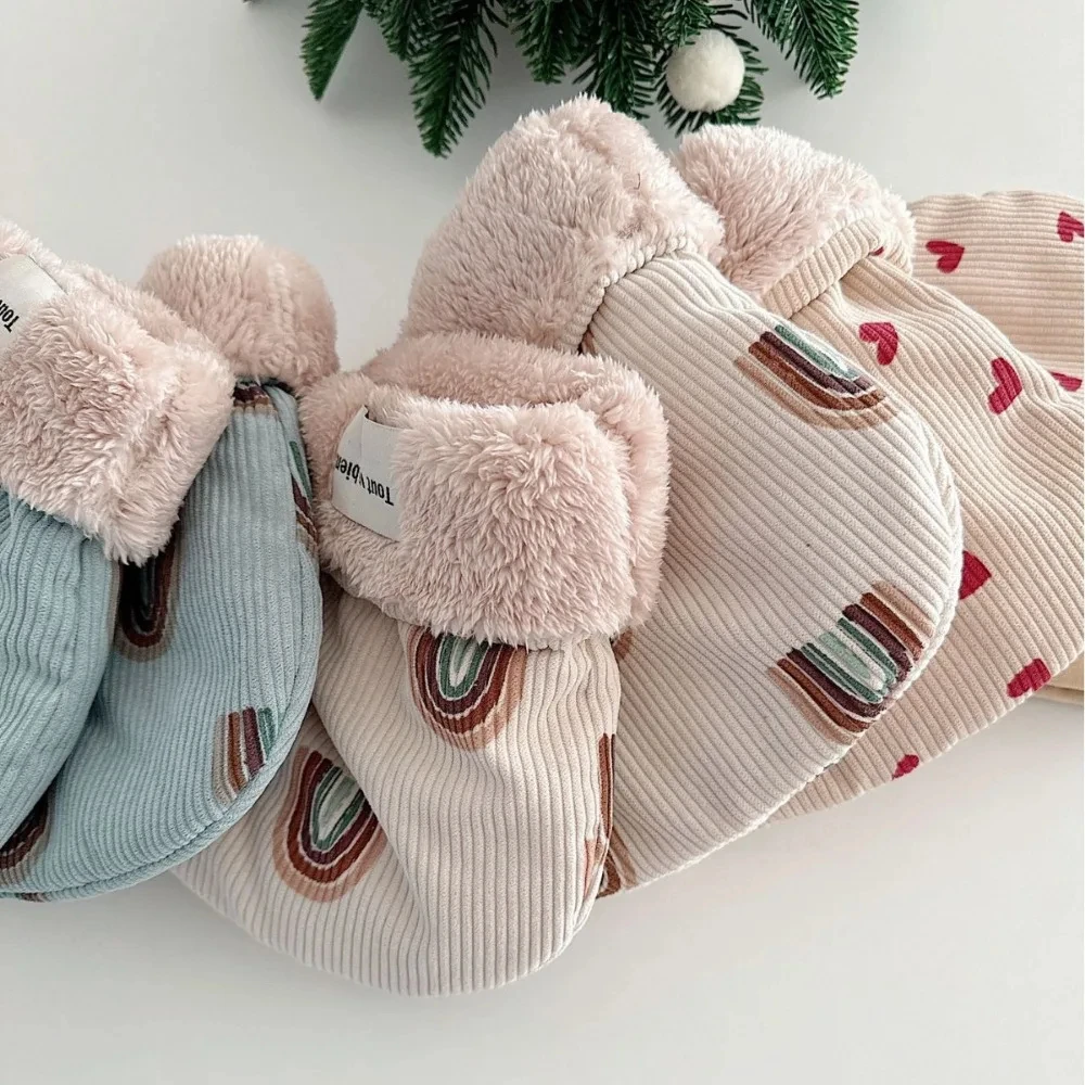 Infant Stroller Gloves Children's Outdoor Sports Mittens Cartoon Printed Hands Warmer Scooter Accessory Winter