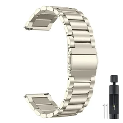 Elegant Metal Watch Strap, 22mm/20mm, Universal Fit for 20mm width (SZ-Starlight)