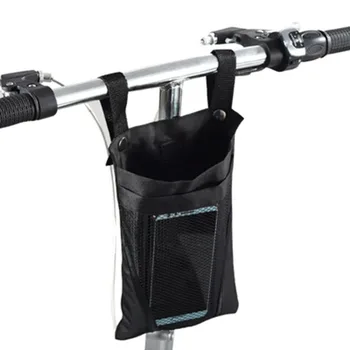 Borsa Portaoggetti per Bicicletta, Cestino Staccabile per Manubrio, Ampia Capacità, Tasca per Telefono Cellulare, Accessorio per Bici e Moto