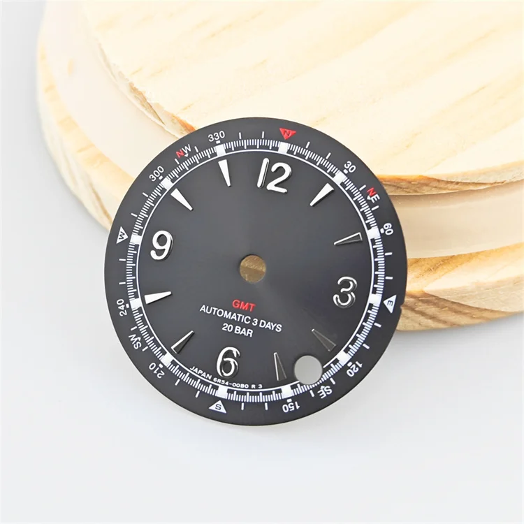 Green Lume Arabic Pilot Alpinist Dial - 28.5mm Case Mod Part