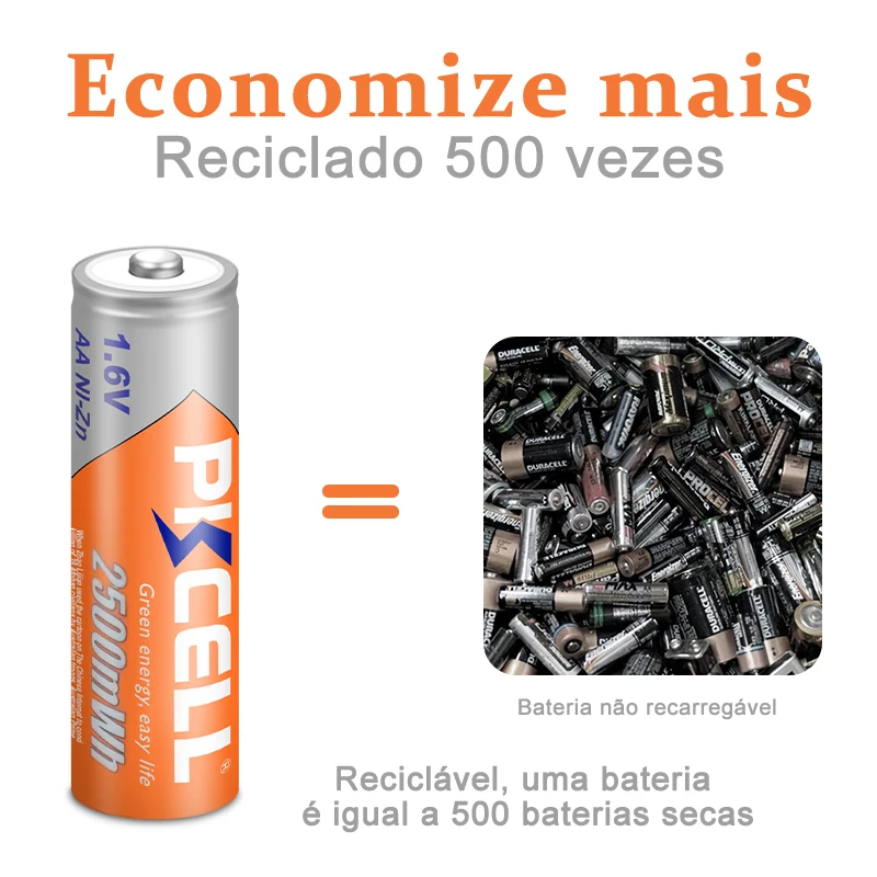 Brinquedos, 1.6V, 2500mWh, Tamanho 2A, 4 Pcs, 8 Pcs, 12 Pcs, 16 Pcs, 20Pcs