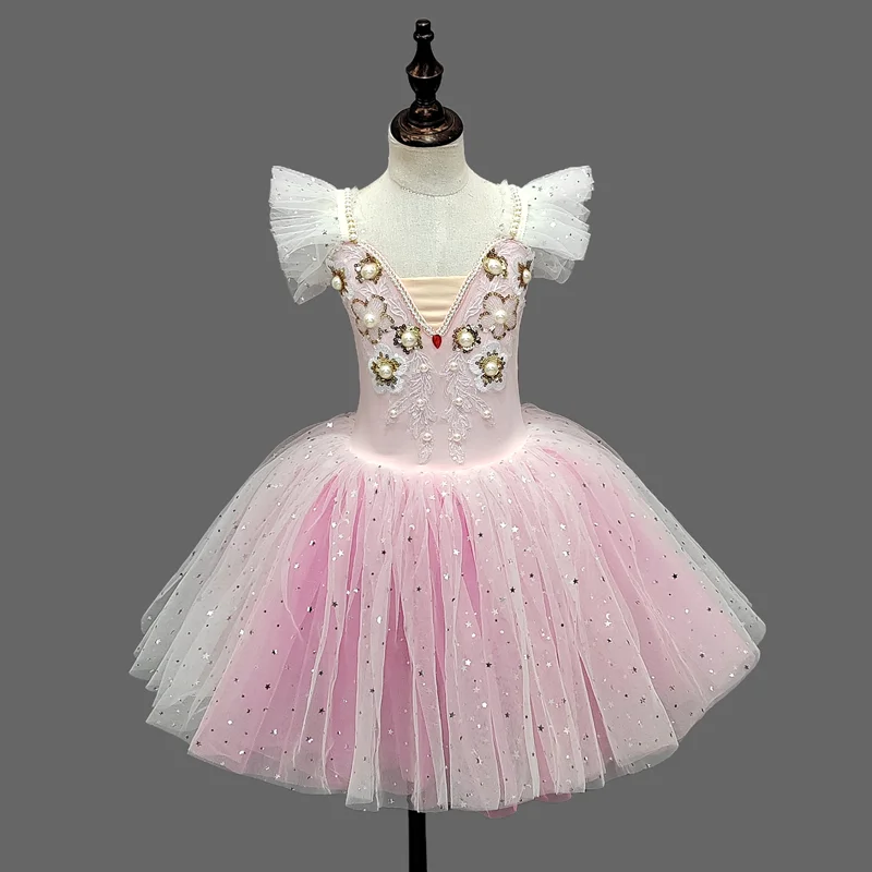 Children's Ballet Skirt, Girls' Dance Skirt, Sequin Dress, Children's Dance Skirt, Collective Program Performance Clothing 4