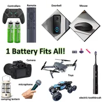 Batterie AA 1,5 V 13600 mAh USB-C rechargeable, batterie au lithium à charge rapide avec câble gratuit, plus de 2000 cycles pour appareils photo, jouets, souris 5