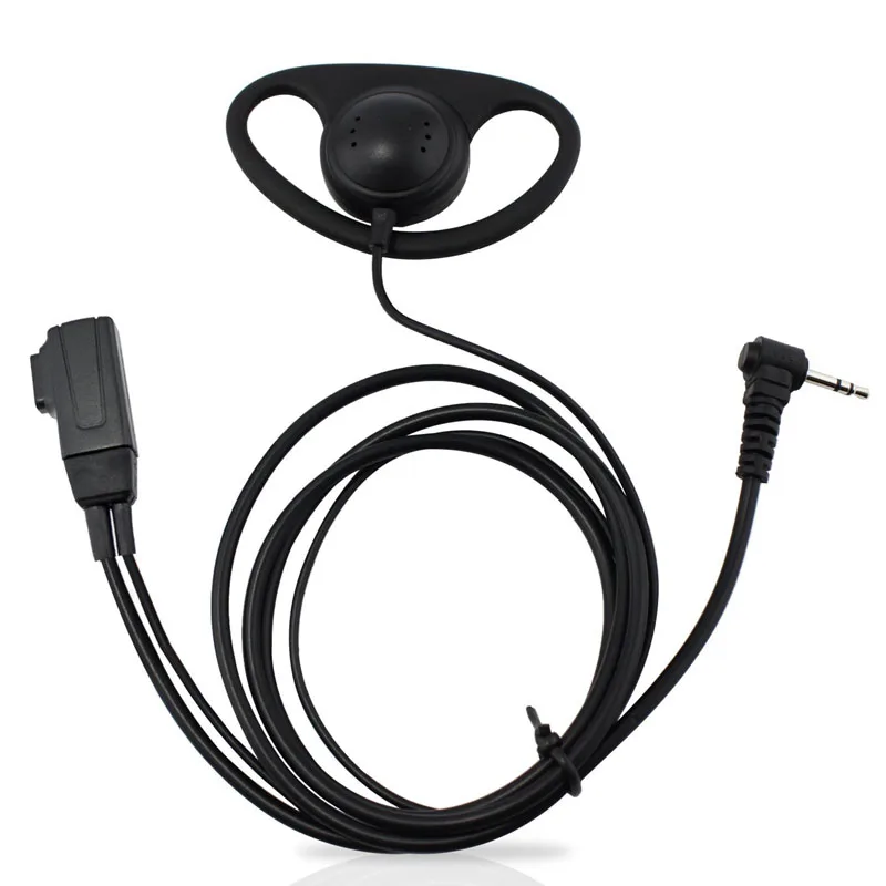 D Type 1 Pin 2.5mm Ear Hook Earpiece PTT Mic Headset Microphone for Motorola Talkabout MH230R TLKR T3 T4 T60 T80 MR350R Radio