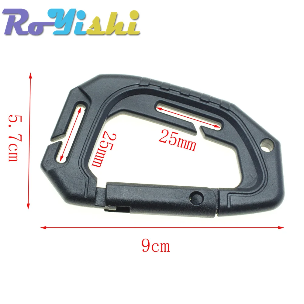 Plastic Carabiner Buckle 1 Pcs D Shape 200LB Snap Clip Mountaineering Outdoor Hanging Keychain Hook Climbing Accessories