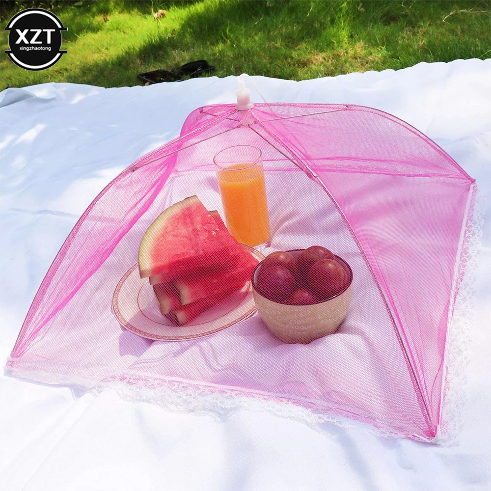 Food Covers Mesh Foldable Kitchen Anti-Fly Mosquito Tent Dome Net Umbrella Picnic Protect Dish Cover