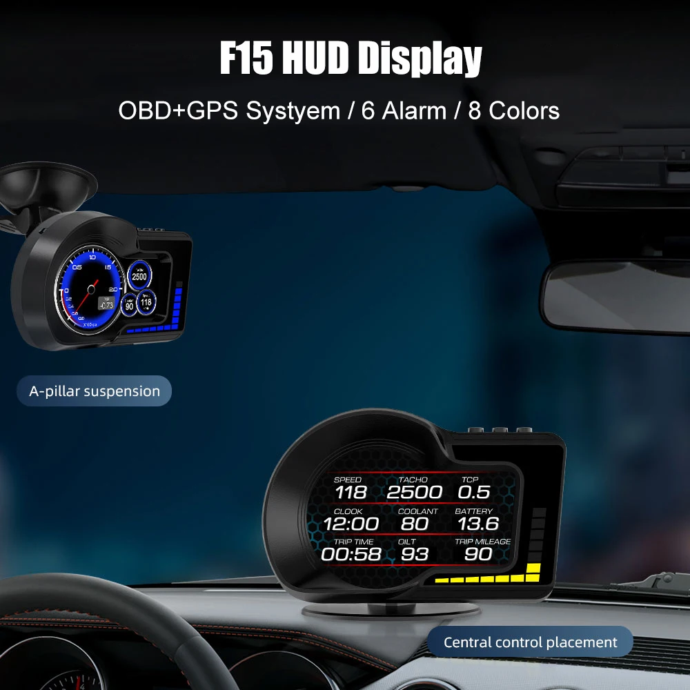 ڵ  ÷  ׽Ʈ HUD F15 ӵ, 6 ˶ , OBD GPS  ý RPM 