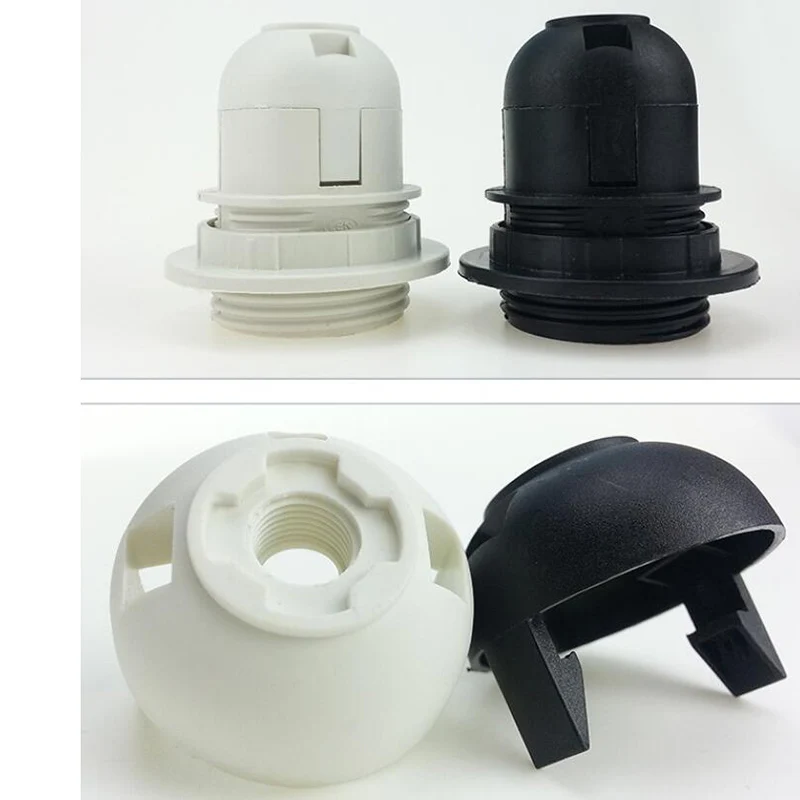 E27 Light Bulb Lamp Holder Base Converter Socket Lampshade Electric Splitter Screw Black White for Home Led Bulb Lighting lamp holder lamp bulb holder lamp base lamp socket adapter