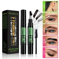 Brush Brow Tint Dye Waterproof Longlasting Black Brown Color Brow Gel Paint Tint Mascara Makeups Tool Brow Enhancer Cream Makeup 2