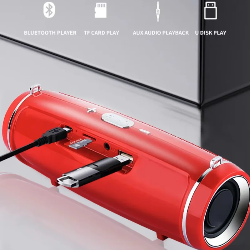 20 ワットポータブル Bluetooth スピーカー IPX7 防水屋外 HIFI ピラー