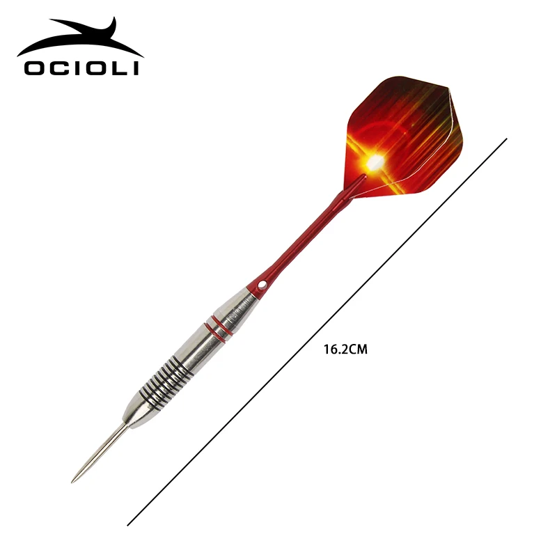 Set Profesional De 3 Dardos De Punta De Acero, Con Barriles Metálicos, Ejes De Aluminio, 6 Plumas Y 6 Anillos Antiaflojamiento, Estuche Incluido – Ideal Para Regalo Y Competición