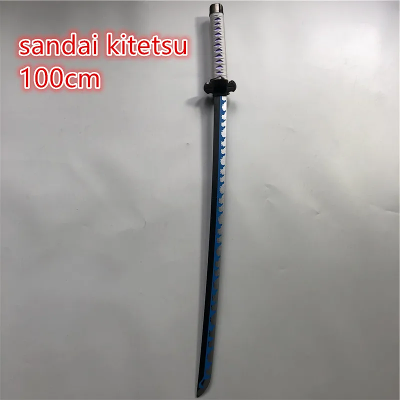 

Anime Cosplay 2nd Generation kitetsu Zoro Sword Weapon Katana Espada Wood Ninja Knife 1:1 Samurai Sword Prop Toys 100cm
