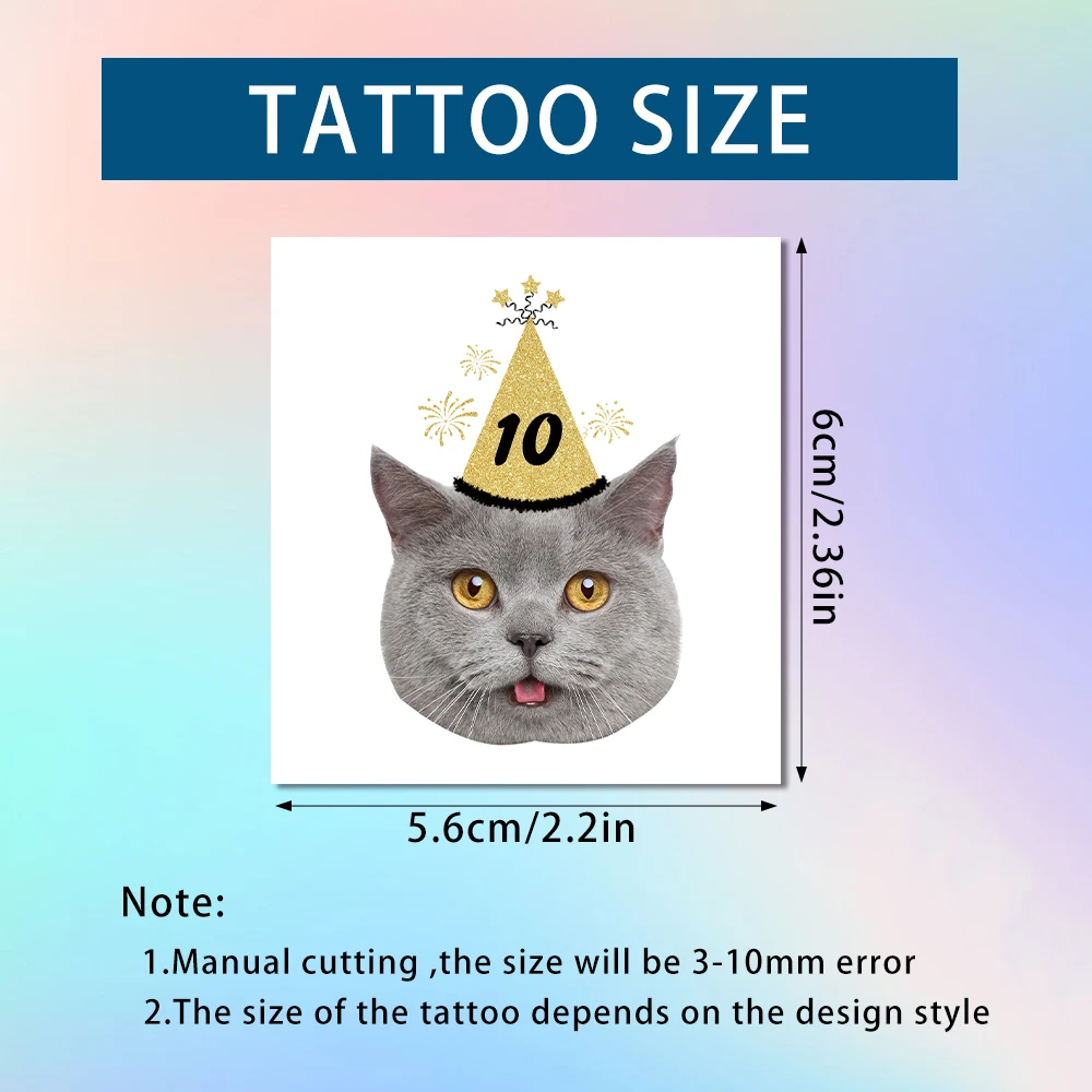 15 Stück benutzerdefinierte Haustier-Foto-temporäre Tattoos, personalisierbar für Ihr Haustier als Aufkleber-Design für Hund- und Katzenliebhaber, Haustier-Geburtstagsfeiern, Dekoration – Detail 7