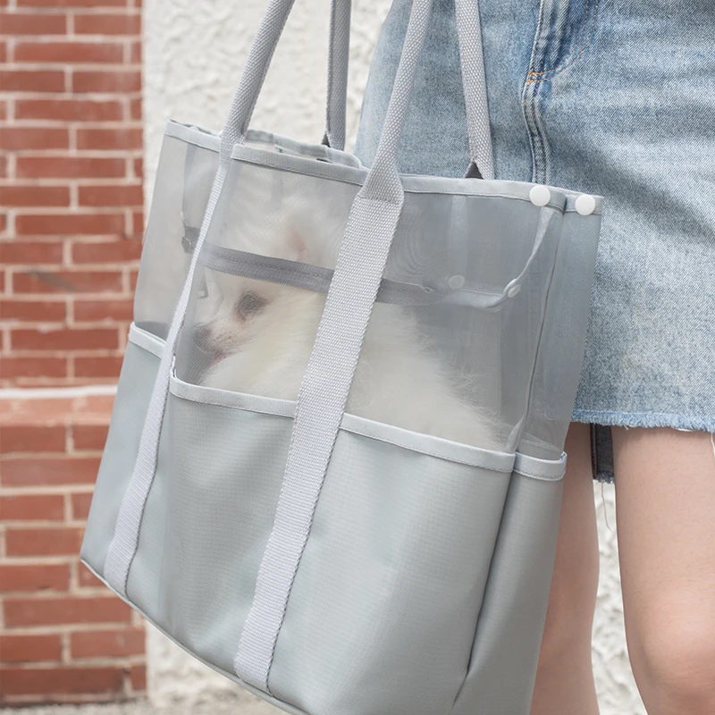 

Transparent Fashion Pet Carrier Dog Cat Puppy Kitten Carry Bag Outer Travel Folding Canvas Shoulder Handbag