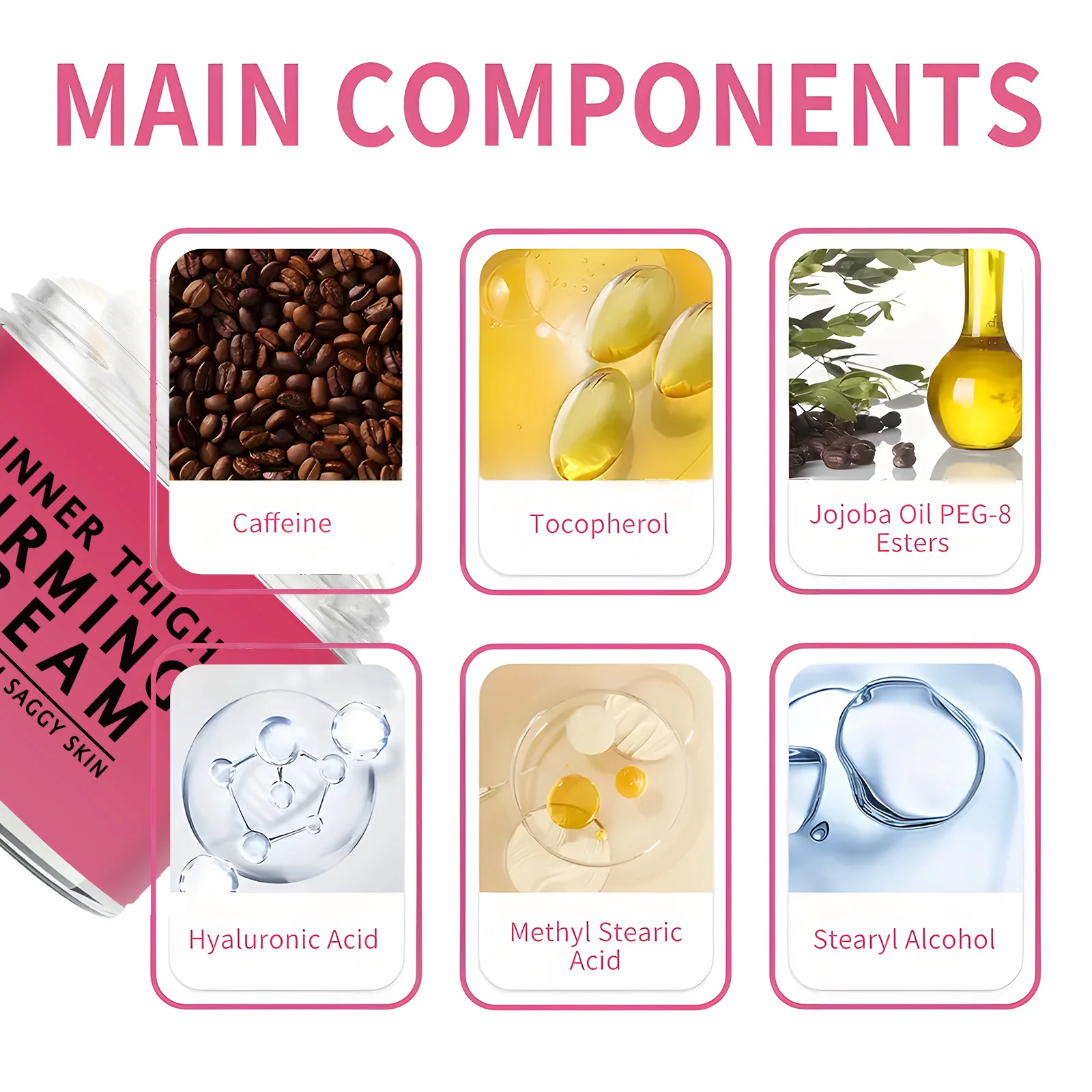 Inner Thigh Firming Cream  for Body Massage Elastic Skin Arm Leg Buttocks Lifts Body Cream Moisturizer 3