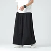 Men Kimono Wide Leg Pants Mens Ice Silk Joggers Retro Loose Trousers Man Chinese Style Kimono Pants Male Large Size Casual Pants 4