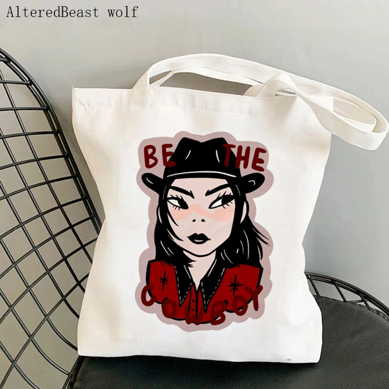 Women Shoulder bag Mitski Be The Cowboy Cartoon Bag Harajuku Shopping Canvas Shopper Bag girl handbag Tote Shoulder Lady Bag