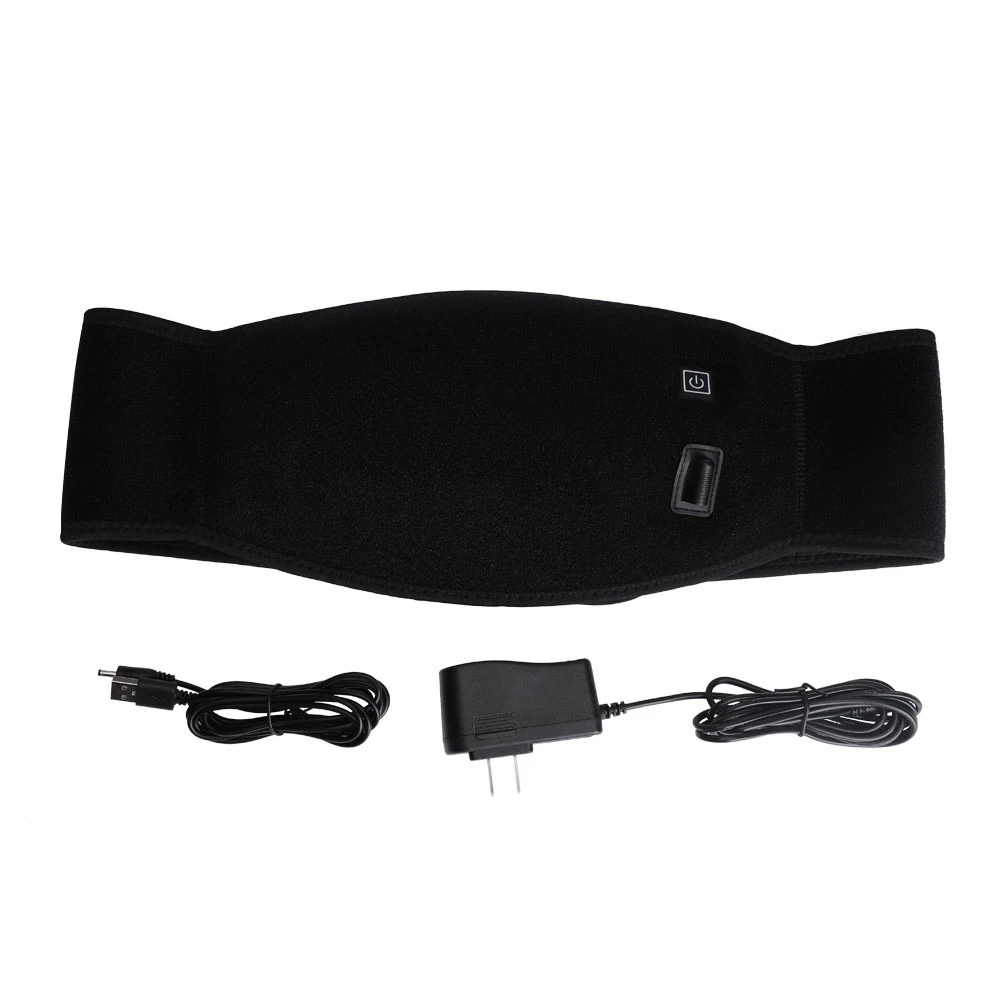 Heating Waist Belt Brace For Pain Relief Lower Back Therapy Lumbar Black