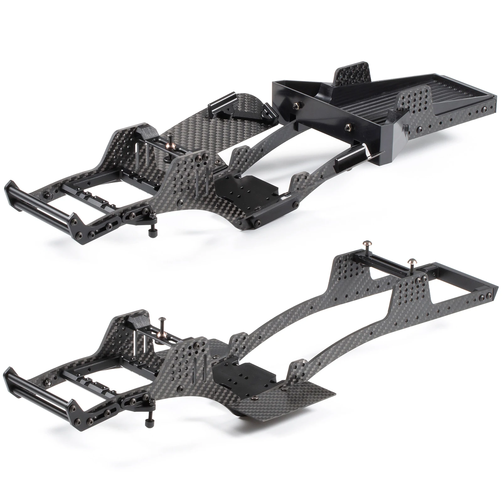 1/10 Carbon LCG FS Chassis Kit with 8 Degree Angled Forward Skid