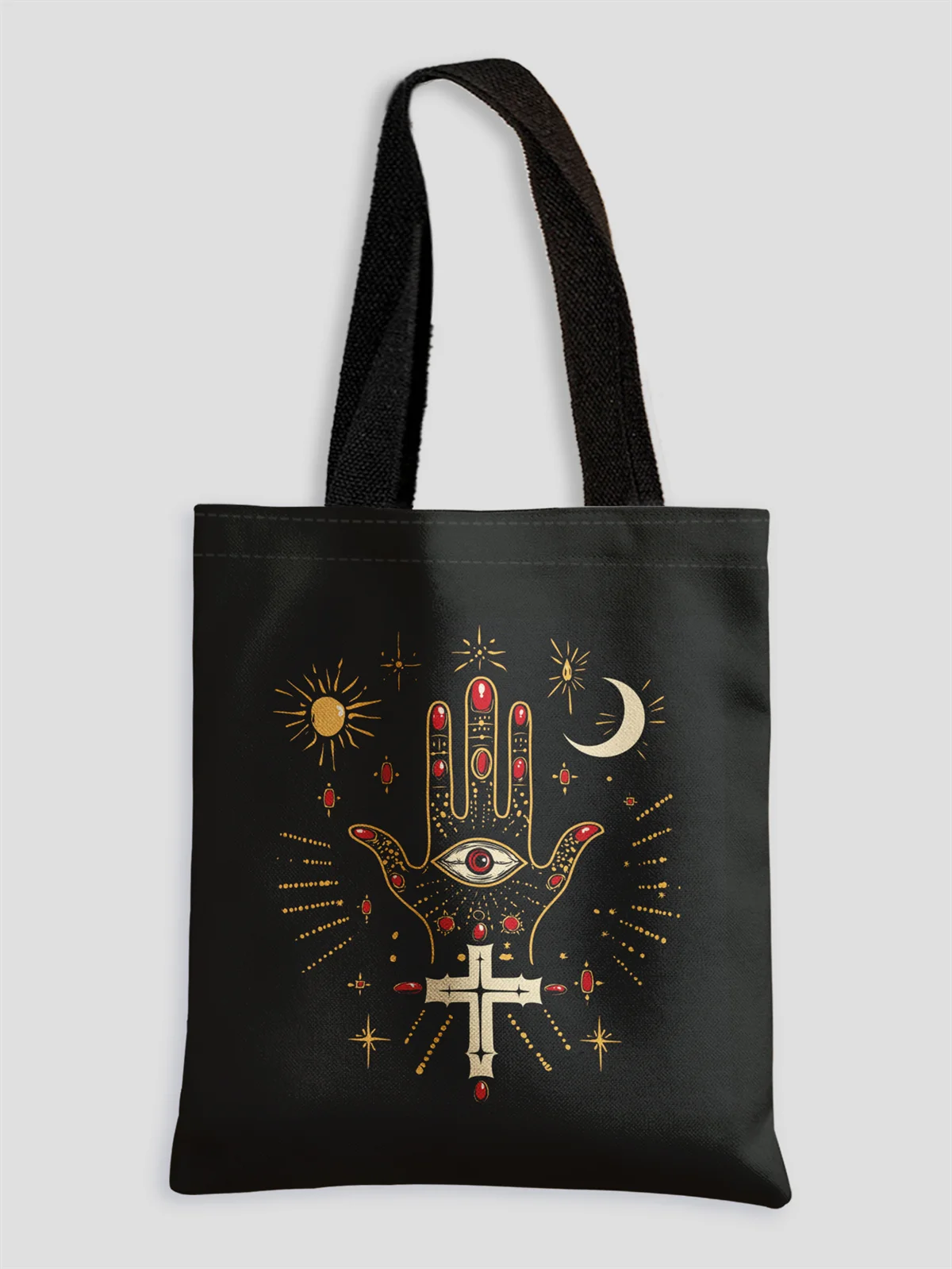 Printed casual handbag, reusable fashionable backpack, multifunctional handbag, canvas shopping bag