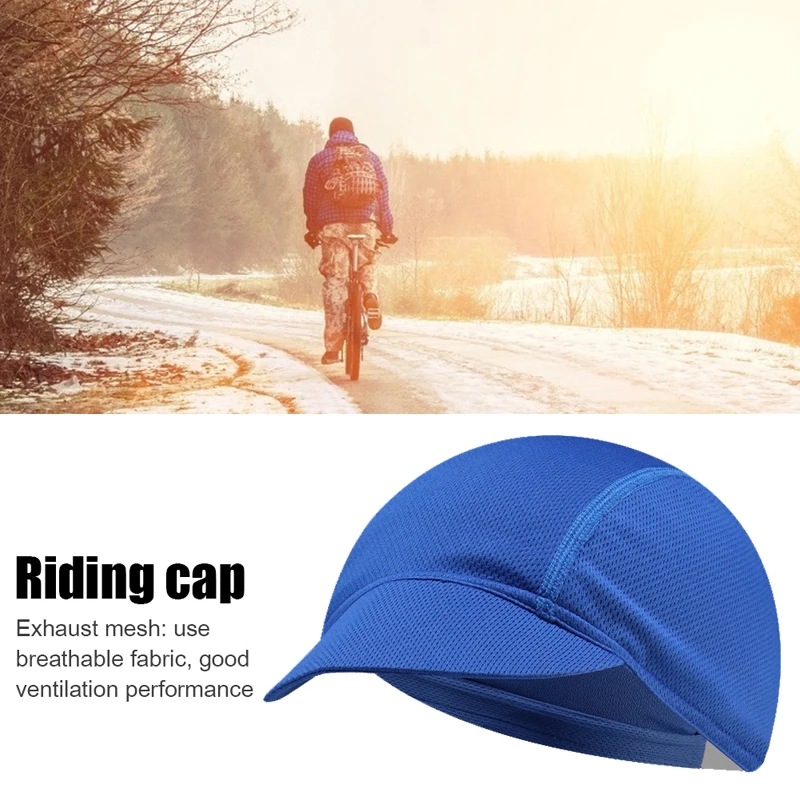 Men Outdoor Quick-Drying Bicycle Riding Cap Mesh Fabrics Breathable Solid Color Cycling Hat Women Portable Dustproof Sports Hat 3