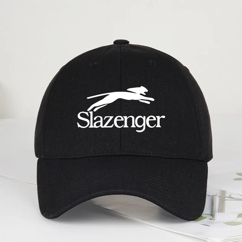 MLFO Slazenger 치타 프린트 야구 모자 가볍고 통기성이 있으며 조절 가능한 스포티 클래식 스타일 남여 공용 테니스 애호가 선물