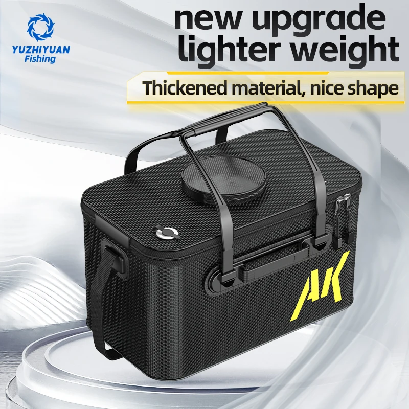 YUZHIYUAN Fishing Container Foldable Portable Live FIsh Bucket Large Capacity Water Bucket Thickened EVA Material 2