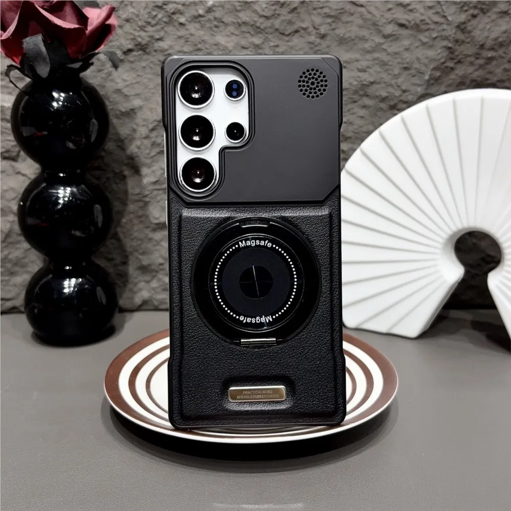 Magnetic Rotatable Folding Stand Frameless Shockproof Phone Case