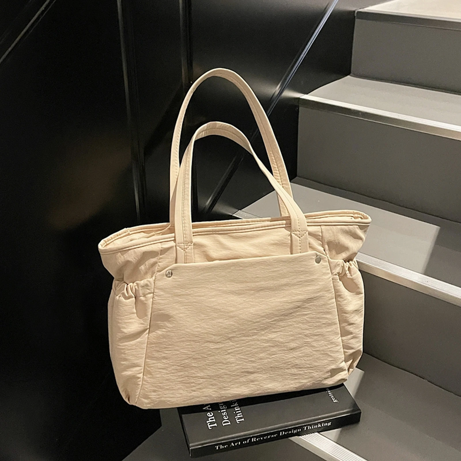 Oxford Cloth Large Shoulder Bag Laptop Bag Lightweight Simple Commuter Bag for Women Work Travel Office Daily Shopping