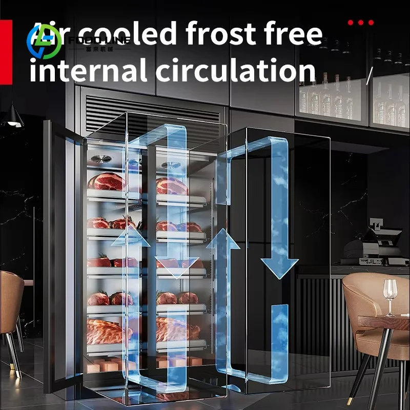 Armadio Refrigerato Personalizzato per la Maturazione di Carne Bovina, Pesce di Mare, Vino Rosso e Barbecue, con Funzione di Rimozione Acidi e Controllo Temperatura Costante (per uso a secco e umido) - immagine 6