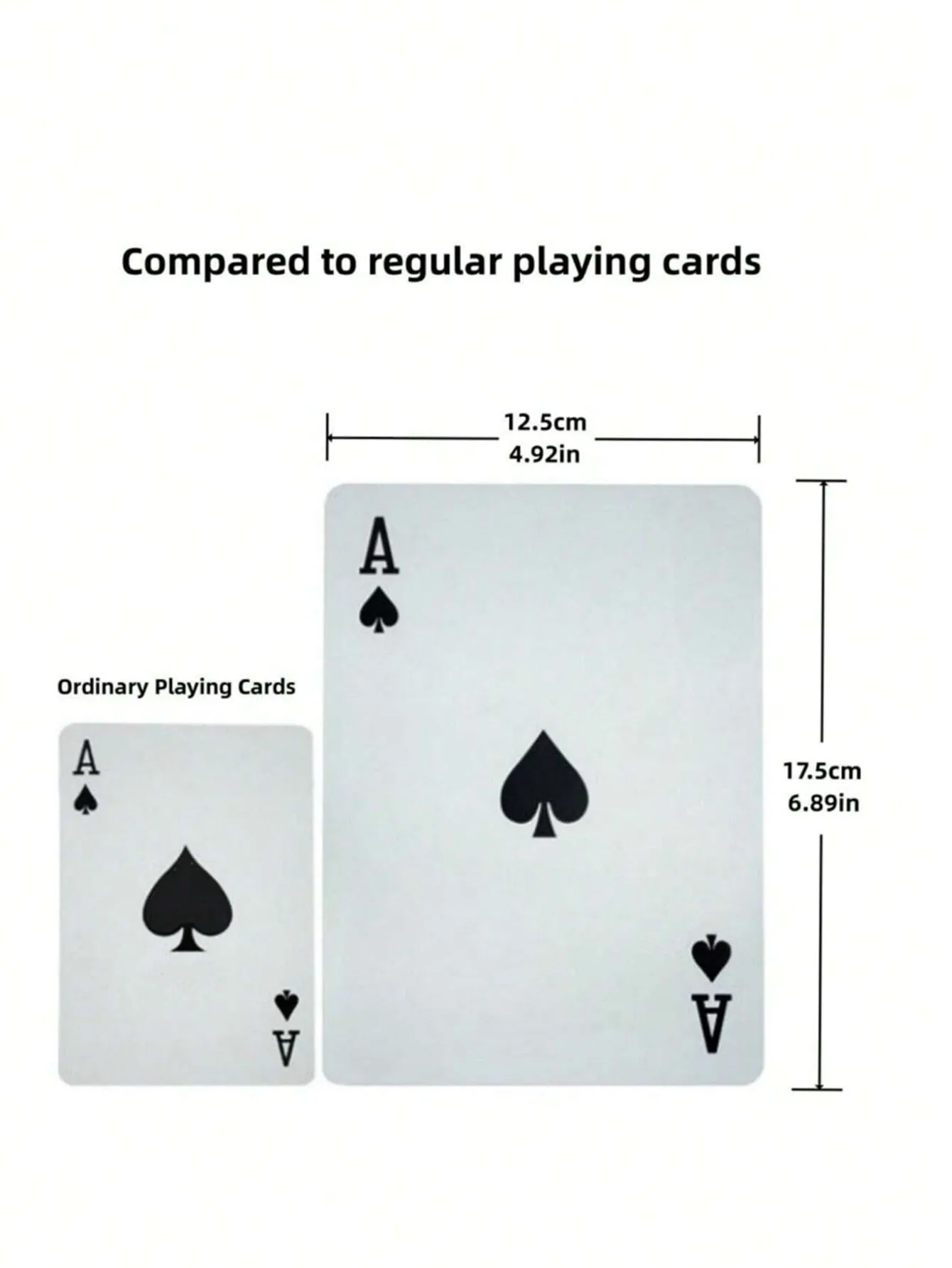 Super Creative Playing Cards Giant Playing Cards Large Size Suitable for Family Gathers Leisure Entertainment Gathers Magic Performances and Other Scenes 1 Set playing cards,poker set