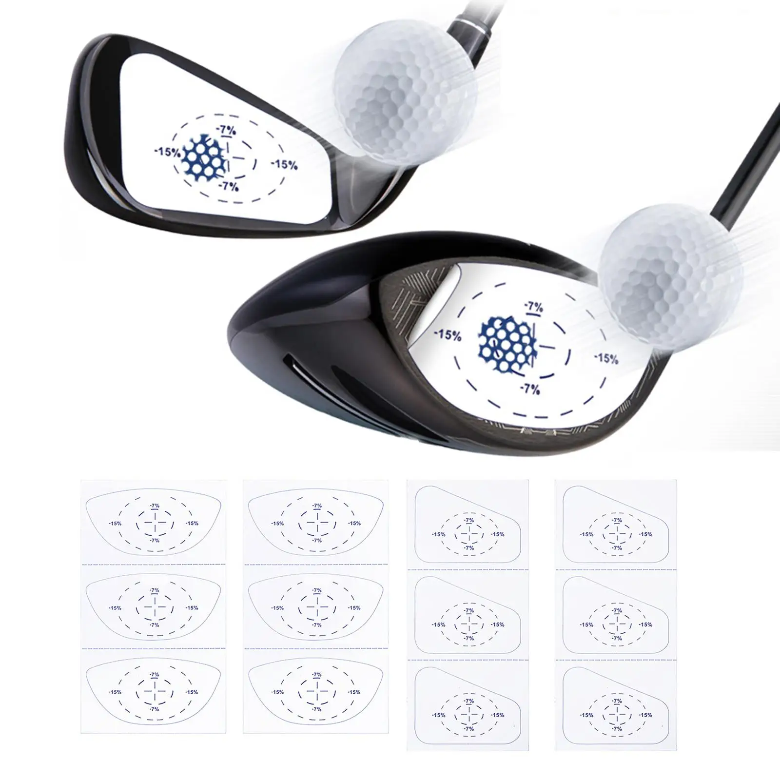 

Golf Impact Stickers Removable Teaching Club Golf Impact Tape Labels Driver