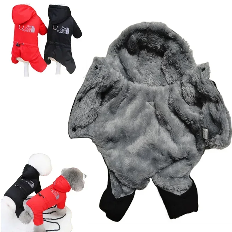 Winter Pet Dog Clothes Super Warm Jacket Thicken Cotton Coat Waterproof For Small Dogs French Bulldog Puppy Outfit