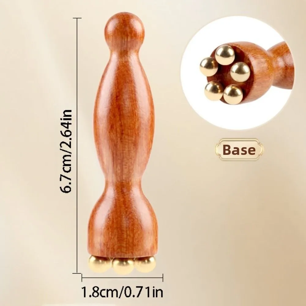 Handheld Lotus Seedpod Shape Massager Antistatic Multifunctional Face Manual Massager Five Beads Skin Scraping Eye Massage Stick