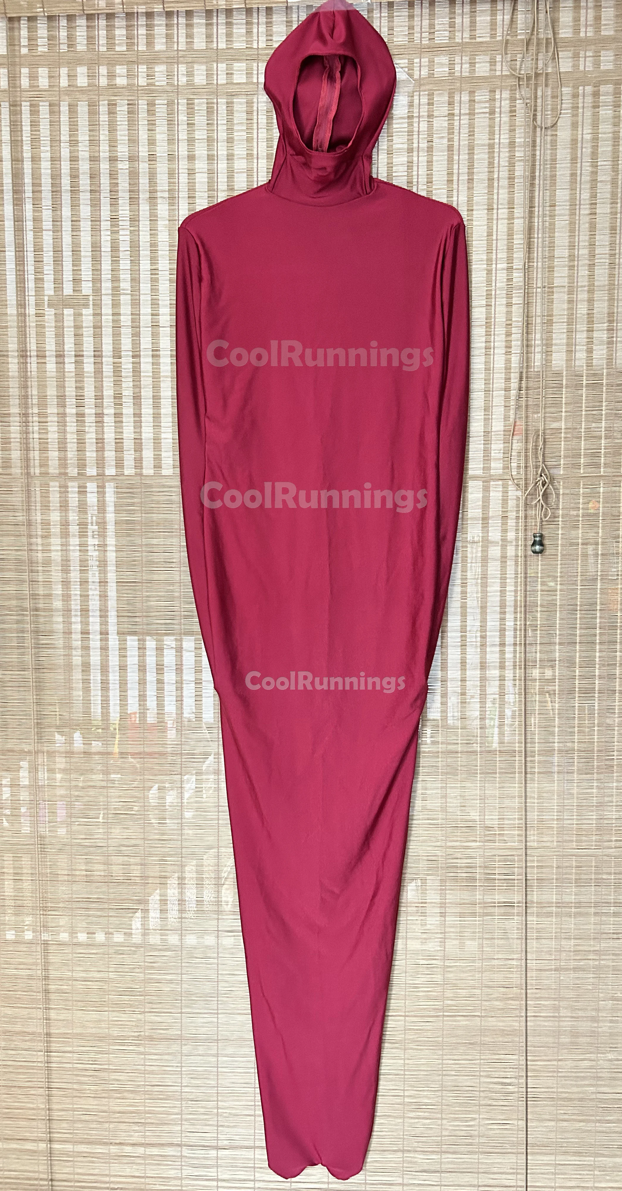 Faceless Mummy Unisex Cosplay Stage Spandex Zentai Body Sleeping Bag With Internal Sleeves-Back zipper
