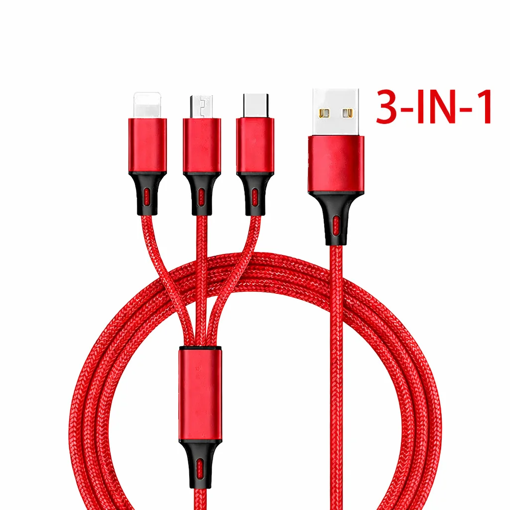 3-in-1 Fast Charging Cable for iPhone, Xiaomi, USB-C, Micro USB thumbnail 6