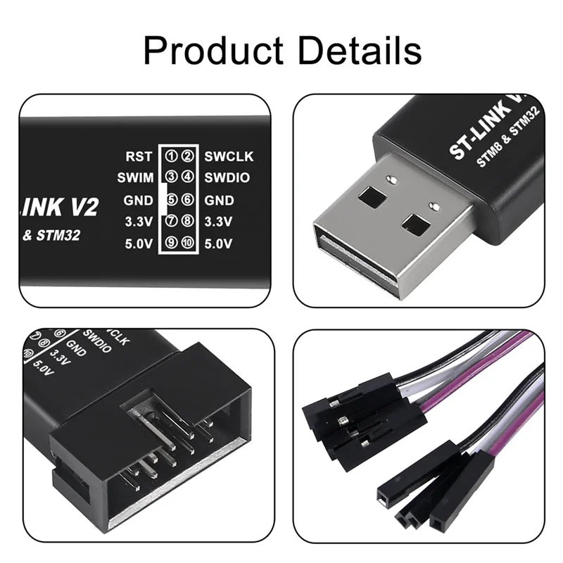 【Popular】 New!!STM32 Download Programmer ST-Link V2 ST-LINK V2 Download Programmer.
