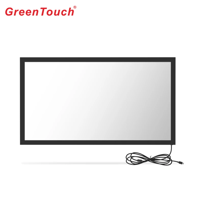 GreenTouch 15.6'' Touch IR screen 15.6 Inch 10 Points IR Touch Frame With Glass Infrared Screen Overlay Kit Usb Free-drive
