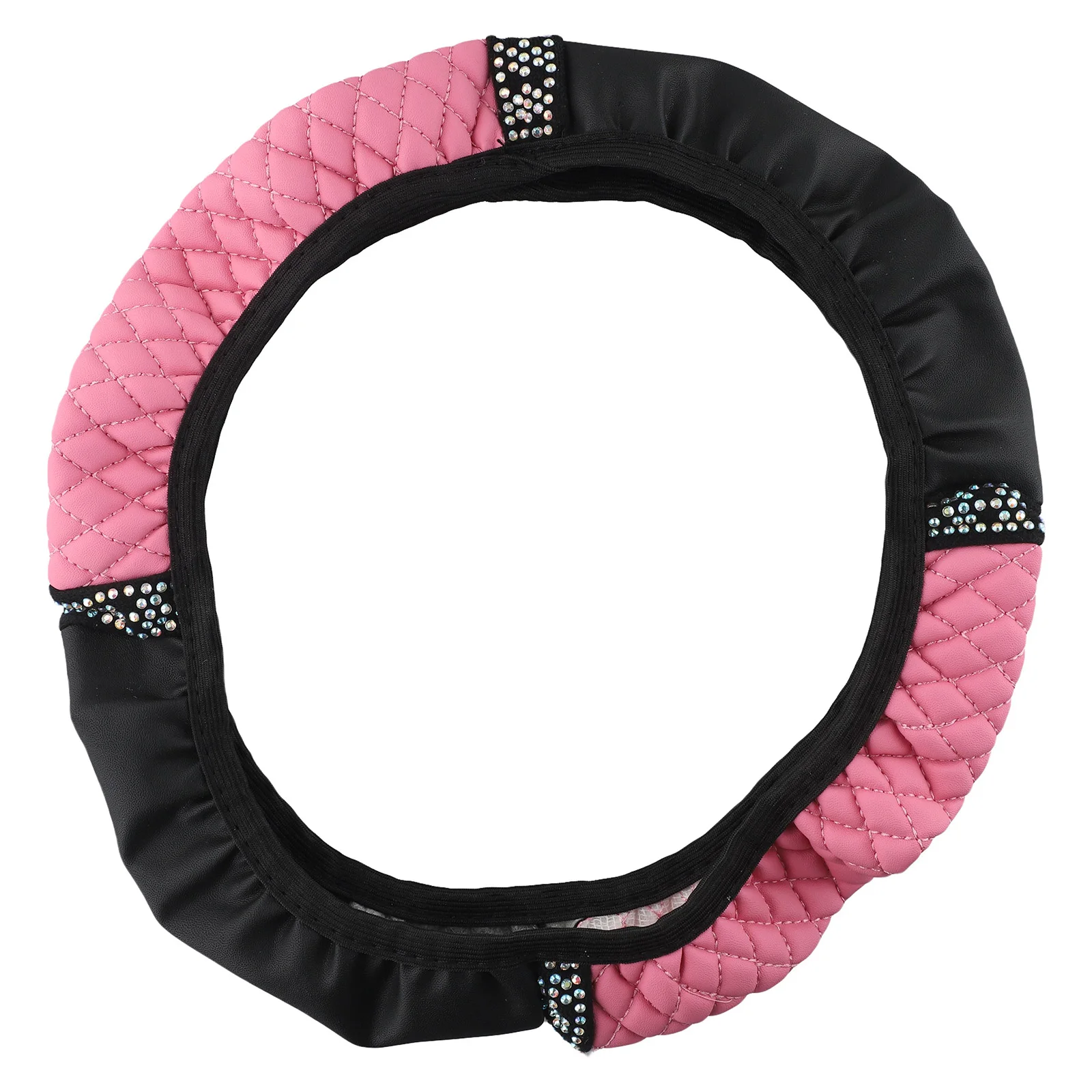 

High Quality Auto Accessories Car Steering Wheel Cover Car Interior Decoration Parts Diamond Pink UV-Resistant